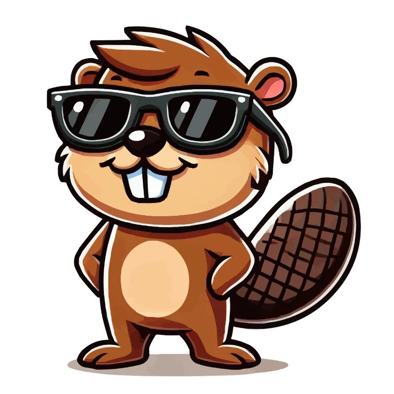 biber comic sonnenbrille