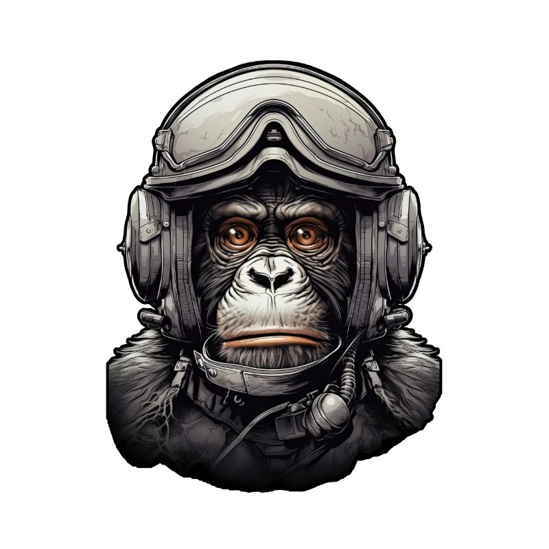 Pilot Monkey Digitale Kunst