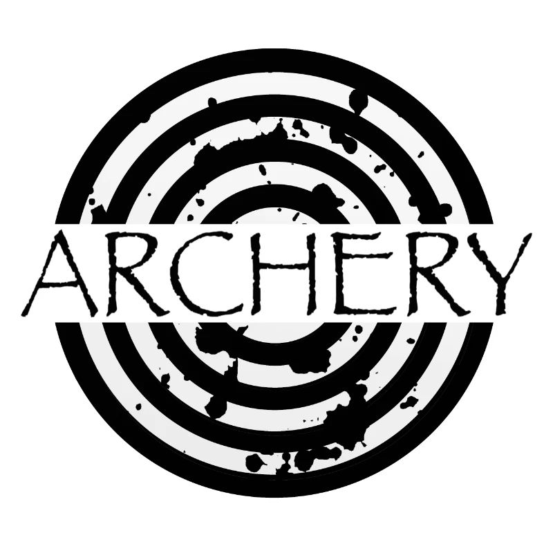 Impression de tir à l’arc avec cible. Archers