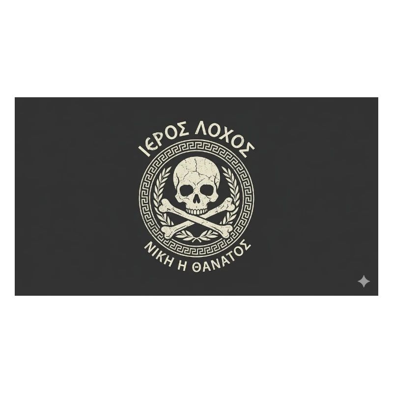 Skull in Laurel Circle Pattern