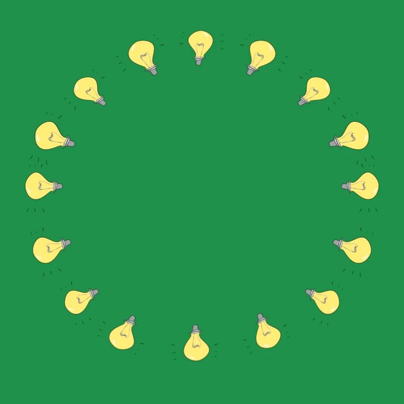 light bulb circle shine light symbol