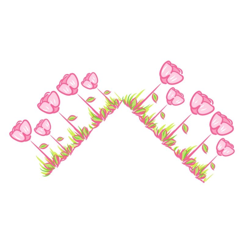 blumen symbol pflanzen rosen blume dreieck