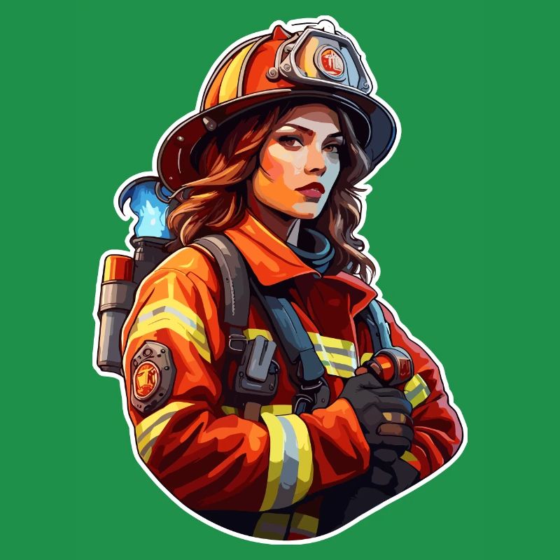 Firefighter / Fire / Fire / Extinguish / Heroine