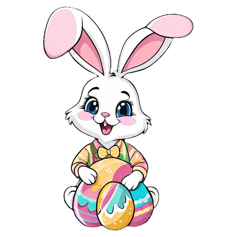 Easter bunny with Easter eggs