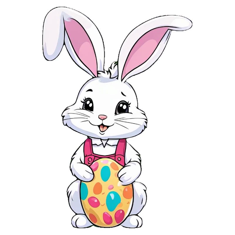 Easter bunny with Easter eggs