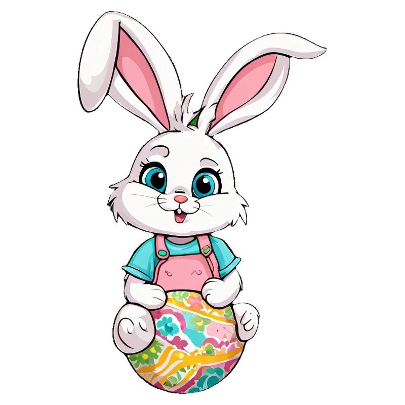 Easter bunny with Easter eggs