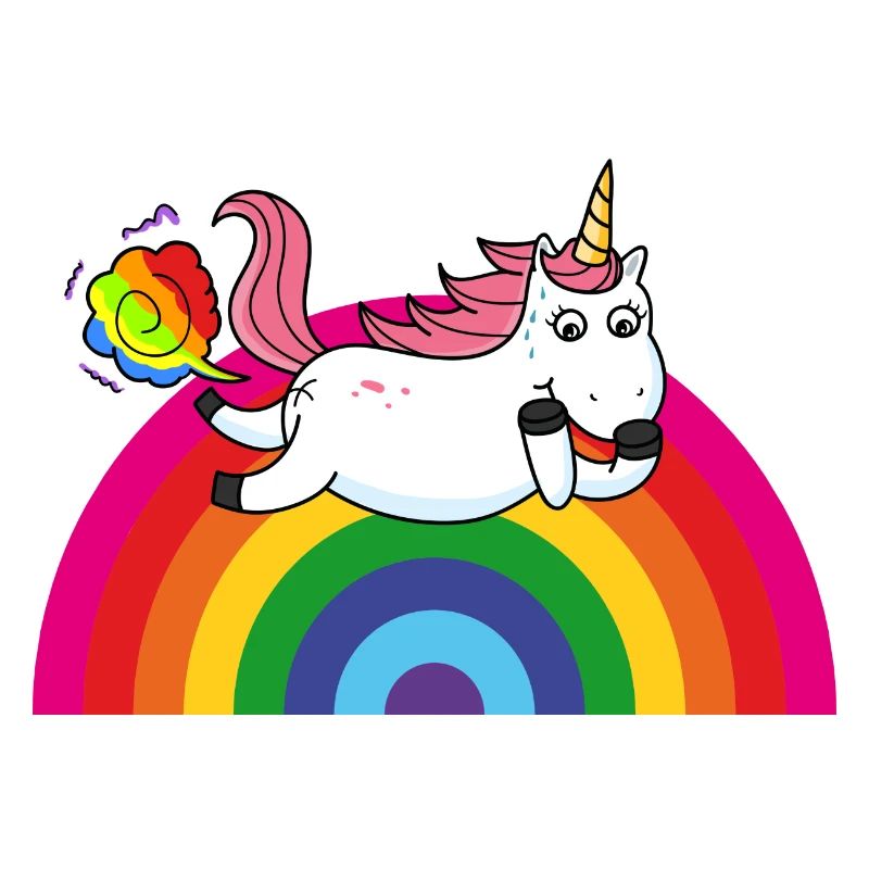 Farting unicorn rainbow