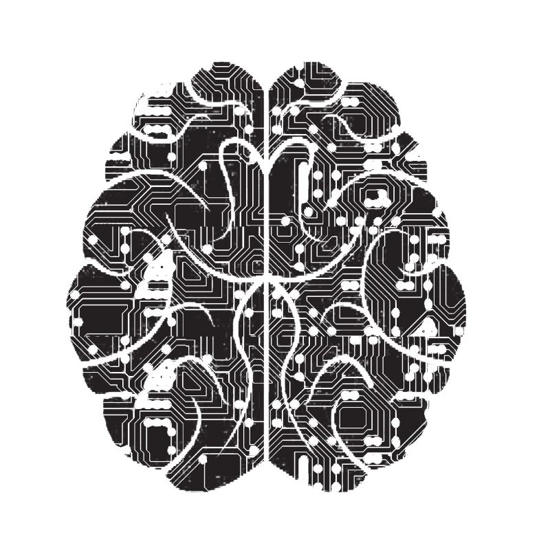 Computer PC brain logo design