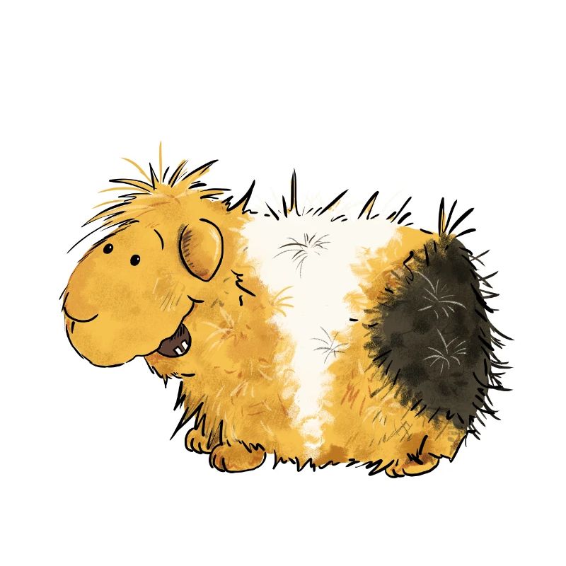 Monstre de concombre drôle je bande dessinée cochon d'inde