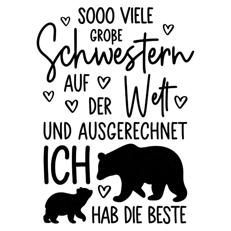 Mädchen Schwestern Bären Beste große Schwester
