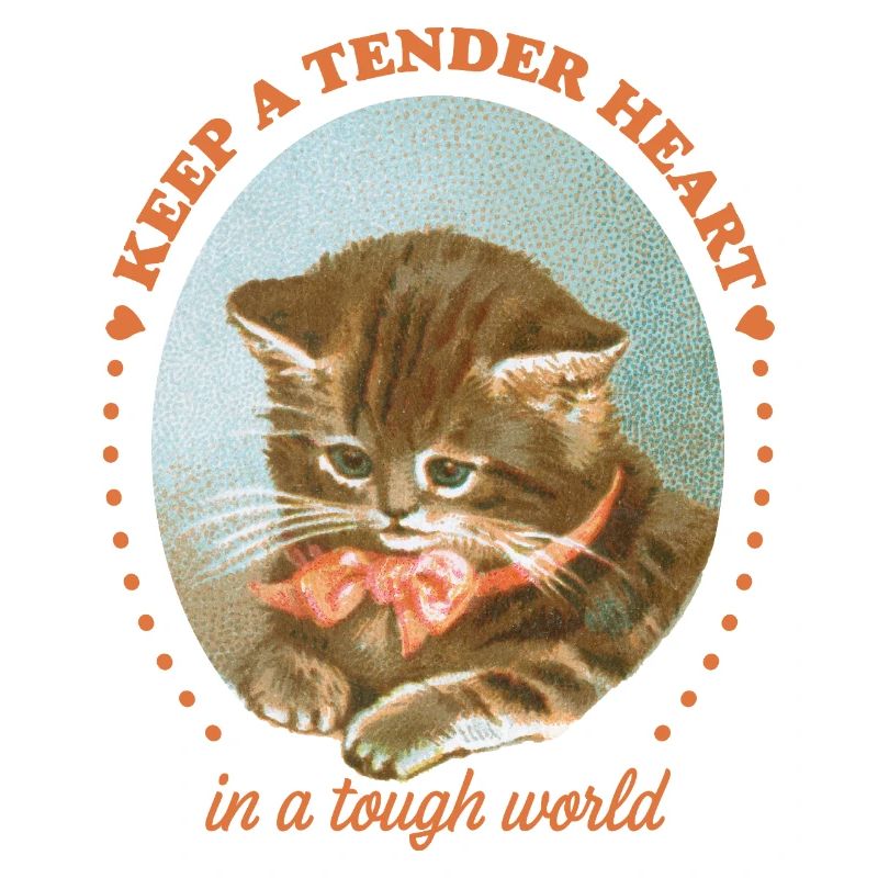 Tender Heart – Vintage Cat Lover Design