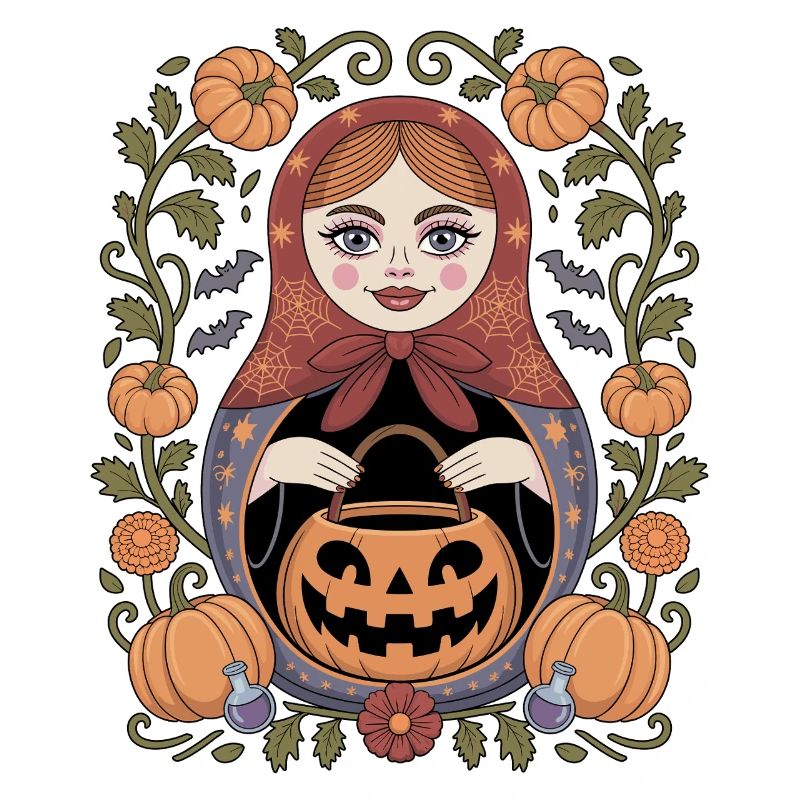 Halloween Matryoshka Pumpkin Magic