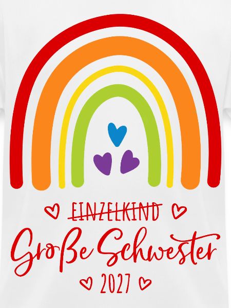 Große Schwester 2027 Boho Regenbogen