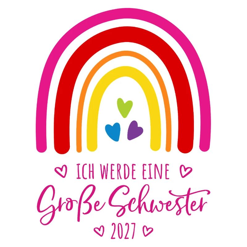 Ich werde eine Große Schwester 2027 Regenbogen