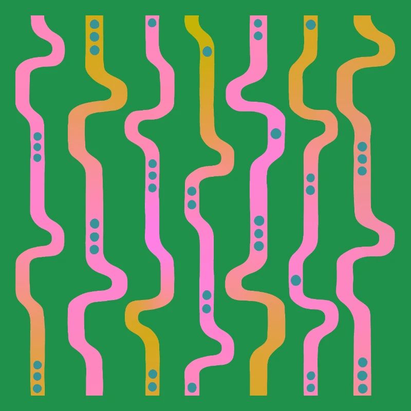 Wiggle Wavy Stripes L Stripes L Riso Transition