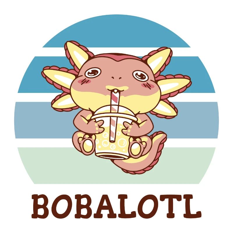 Boba Bubble Tea Axolotl Bobalotl