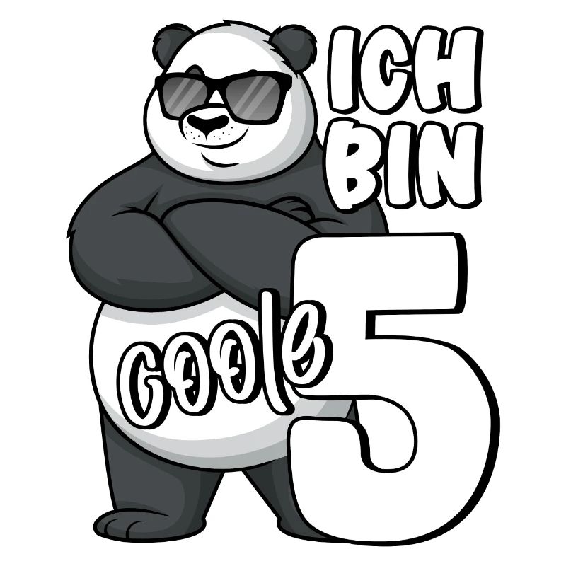 5. Geburtstag Junge 5 Jahre Panda Ich bin coole 5