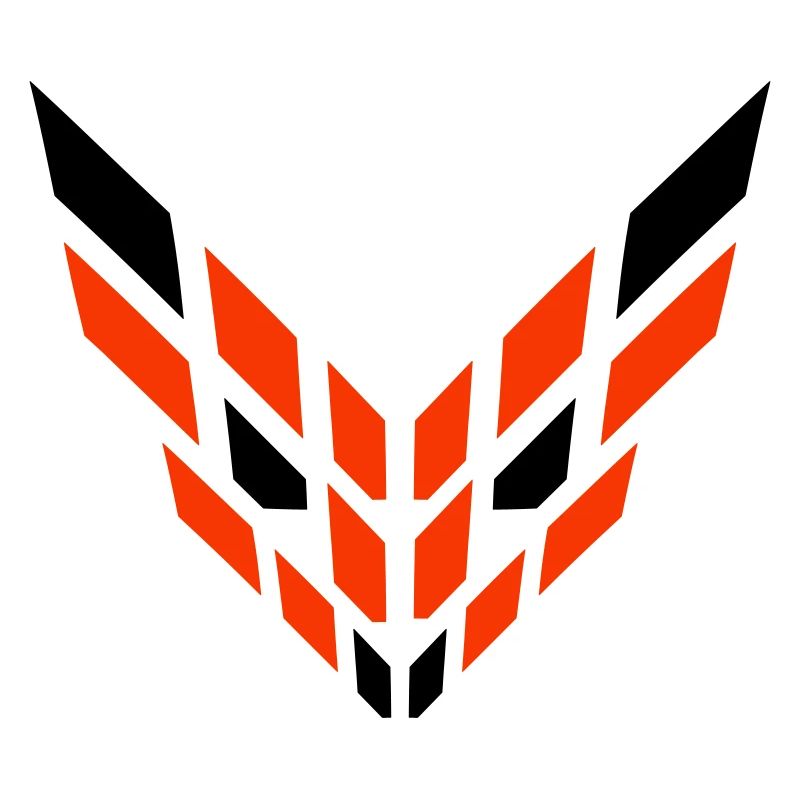 Renard roux Logo abstrait Cool Evil Eye