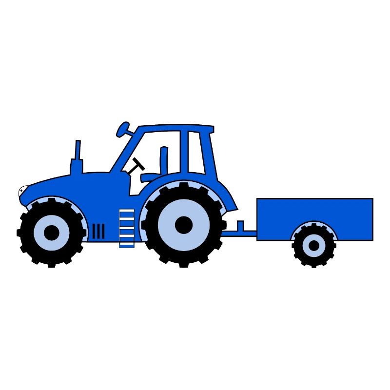 Tractor with trailer blue