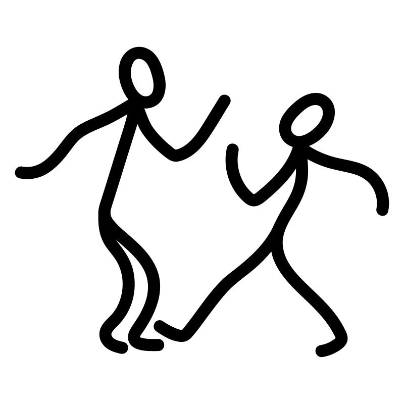 2 dancing strichmaennchen freunde paar paerchen l