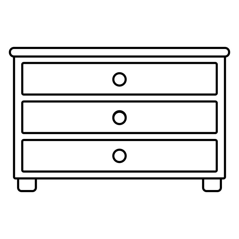 Möbelstück Schubladen Kommode Design