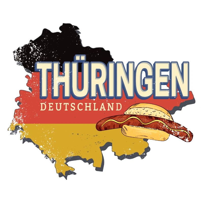 Thuringia Germany Retro State Souvenir