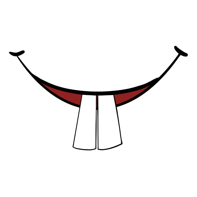 Funny smile face mask with rabbit teeth