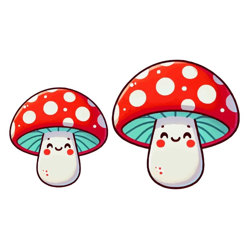 dessin animé comique de champignons