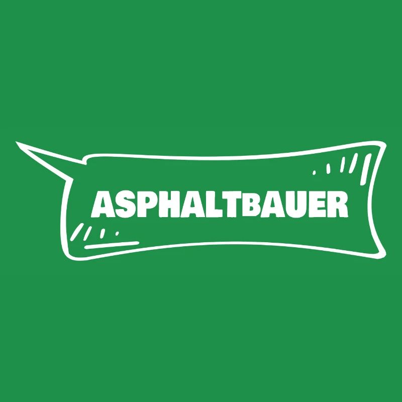 Asphaltbauer als Sprechblase