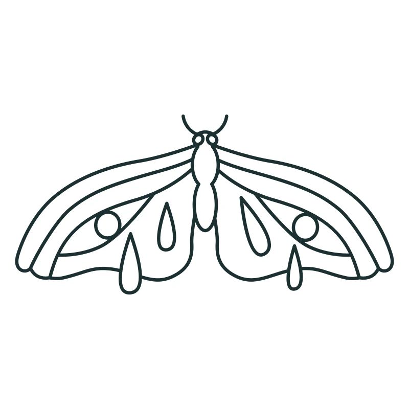 Sad crying moth