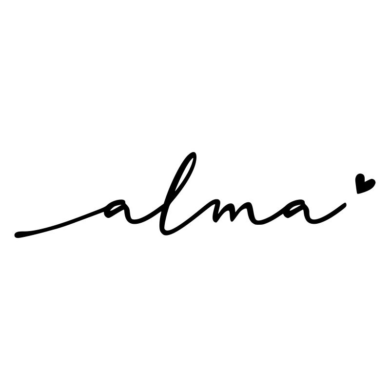 Alma Cursive Name