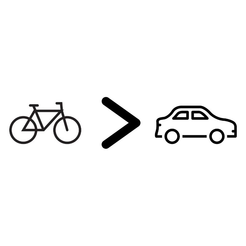 Bicycle > Car - Save the Environment - White Edition