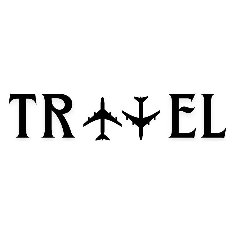 Travel Typography Design with 2 flight upside down