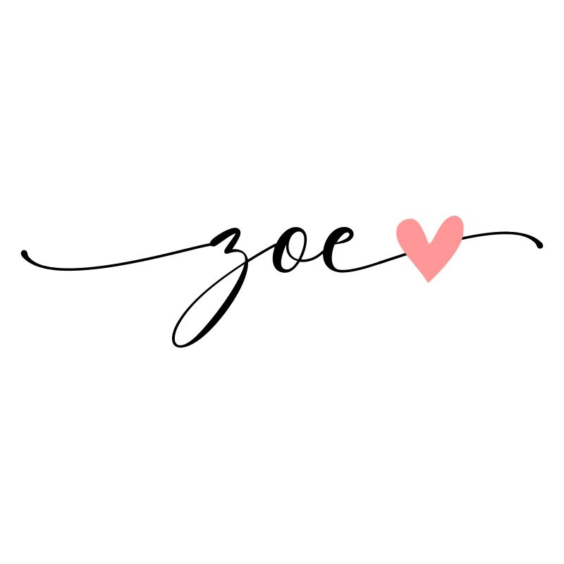 Zoe, Last Name, First Name, Calligraphy, Script