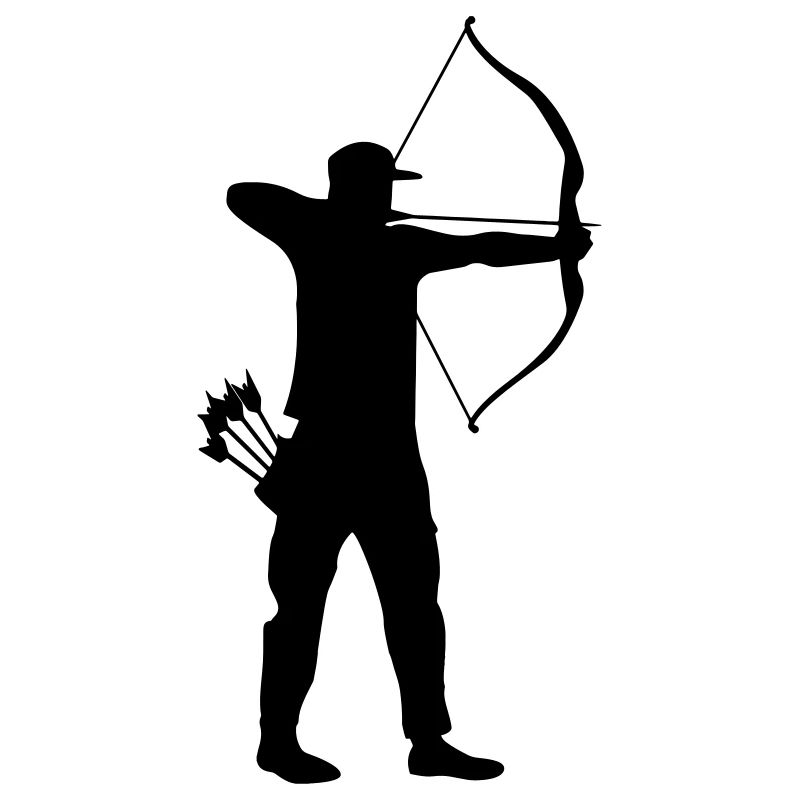 Archer with quiver archery