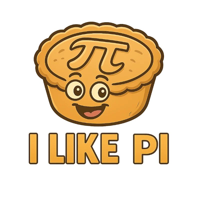 Gâteau Pi avec un visage amusant