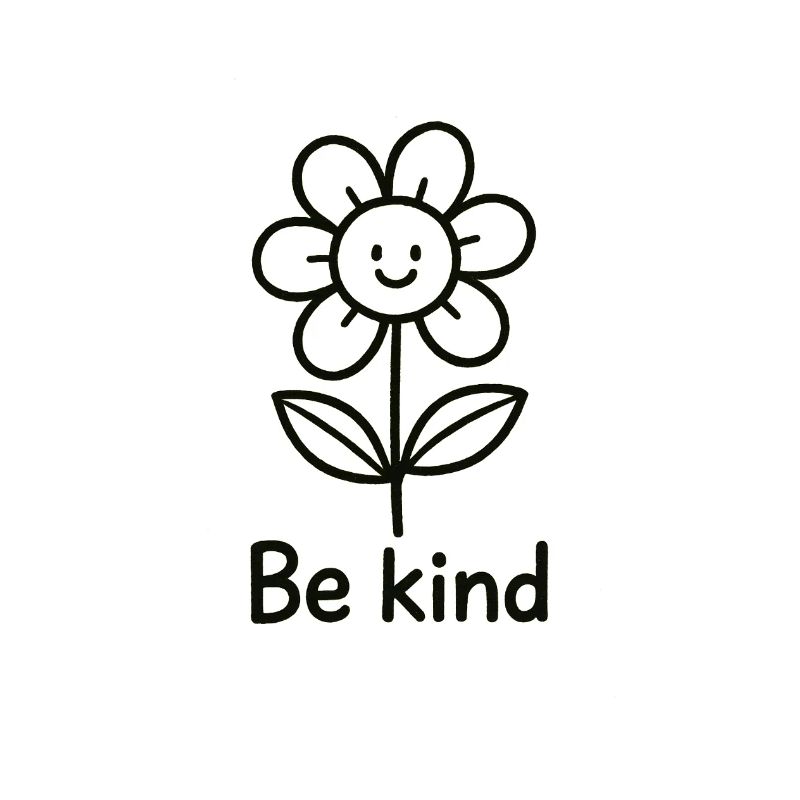 Fleur joyeuse avec message