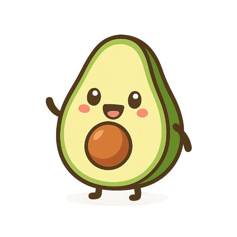 Cute avocado motif for clothes
