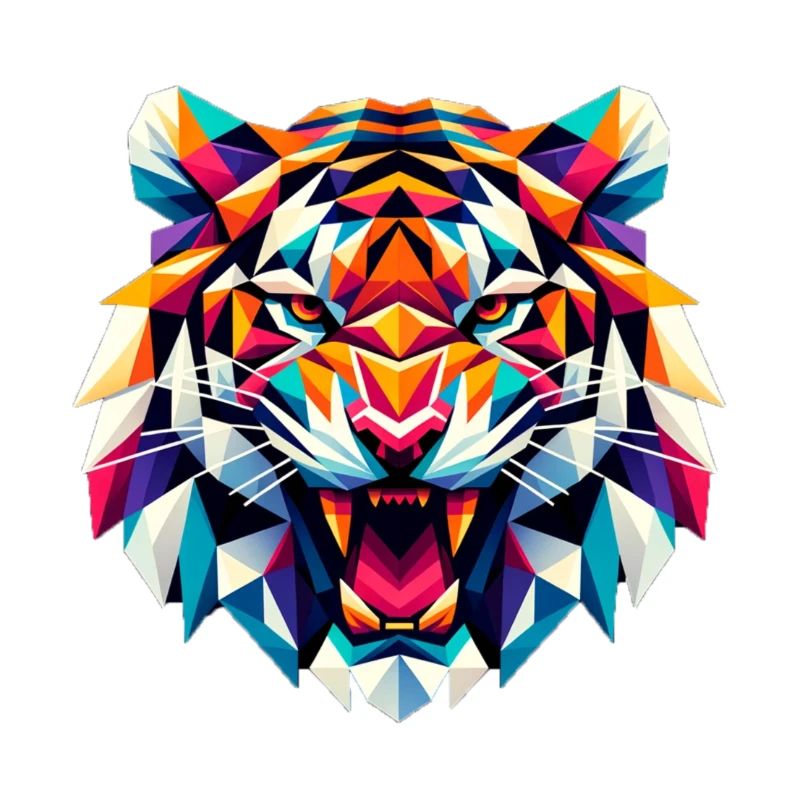 Illustration eines lebendigen Tiger-Logos