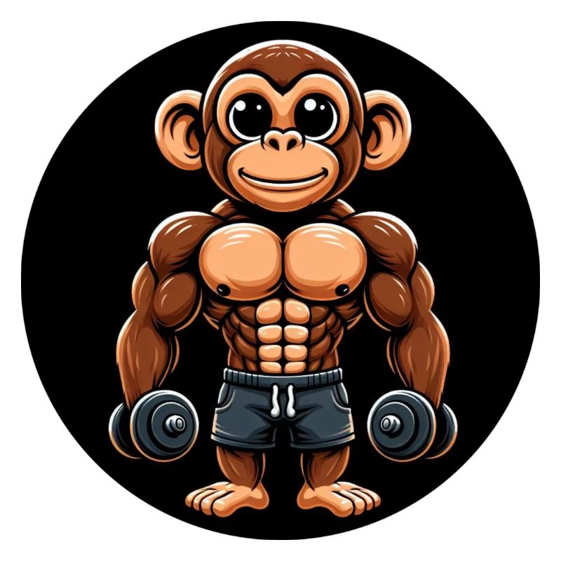 Affe Chimpanse Bodybuilder Training