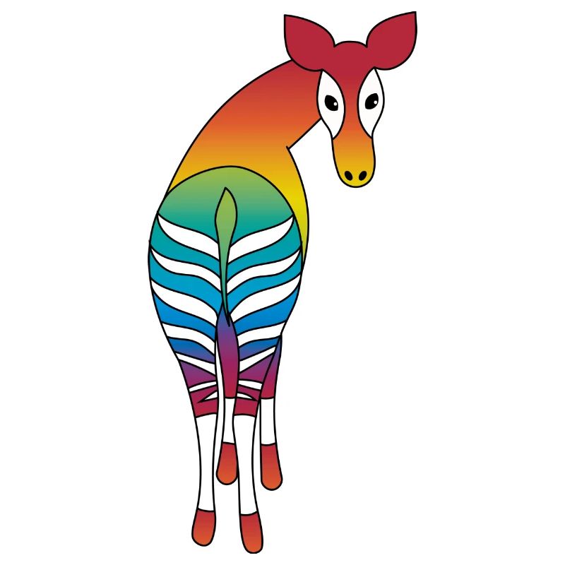 Regenbogen Okapi