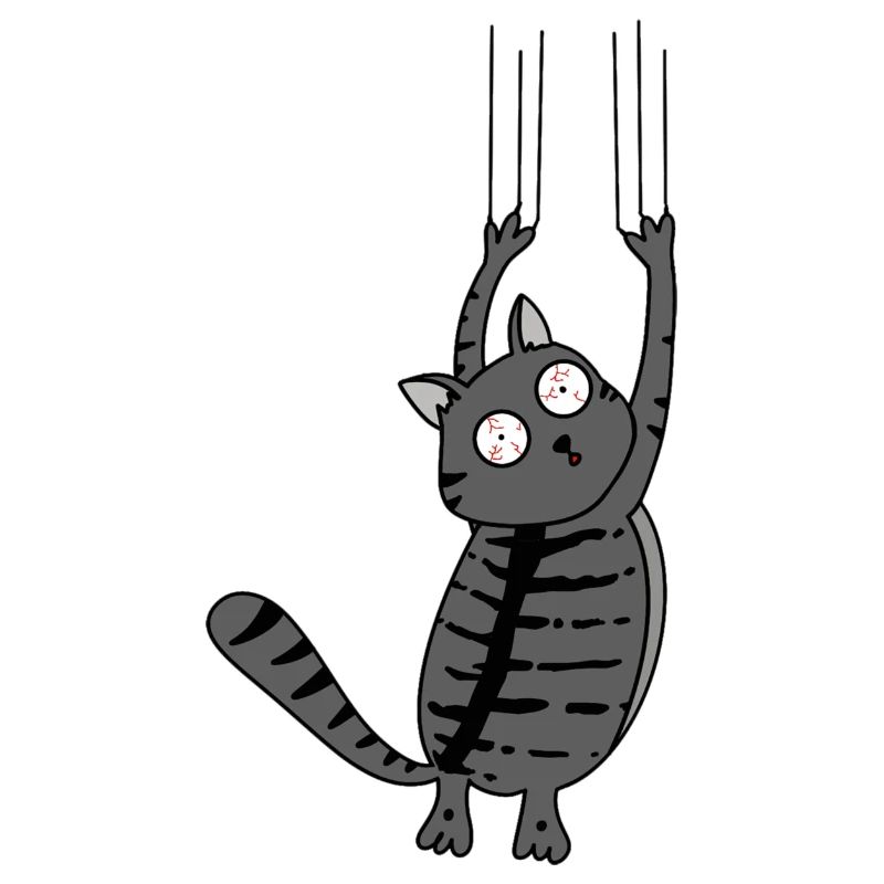 Panic Cat Striped Version