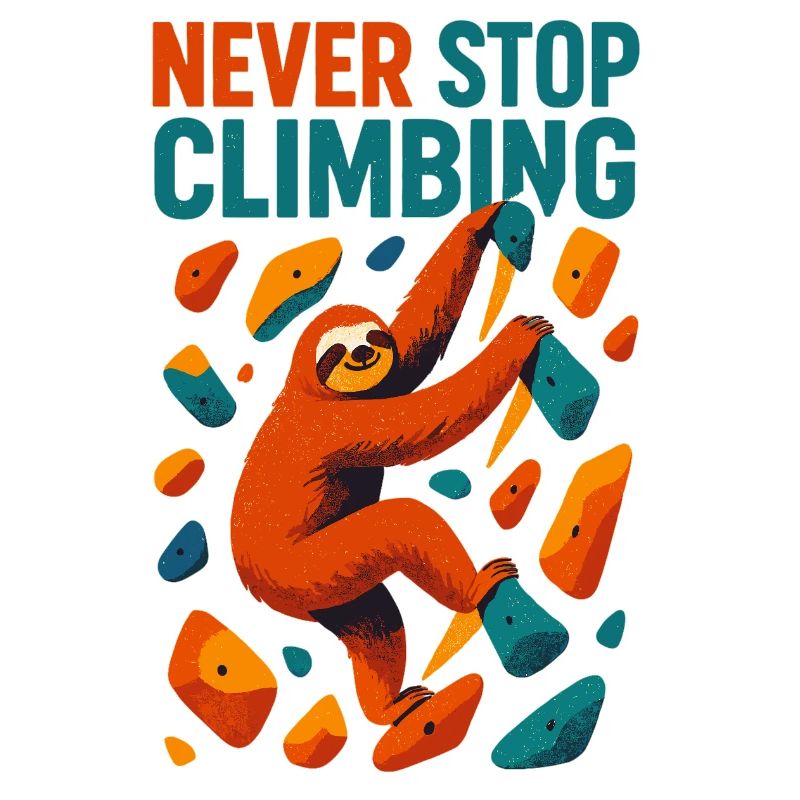 Bouldering Sloth Climbing Motivation Gift