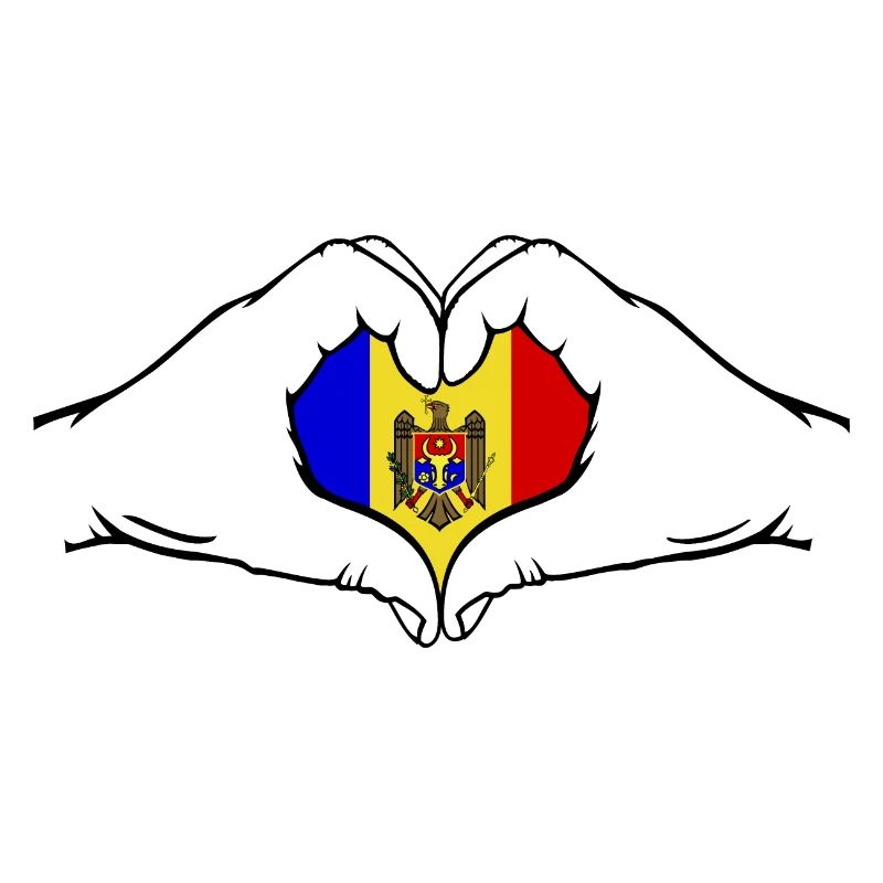 Drapeau Vltava en forme de coeur