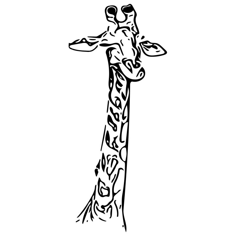 Vintage Vector Giraffe