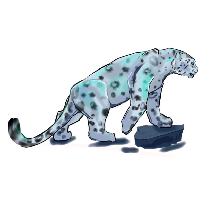 Blauer Schneeleopard