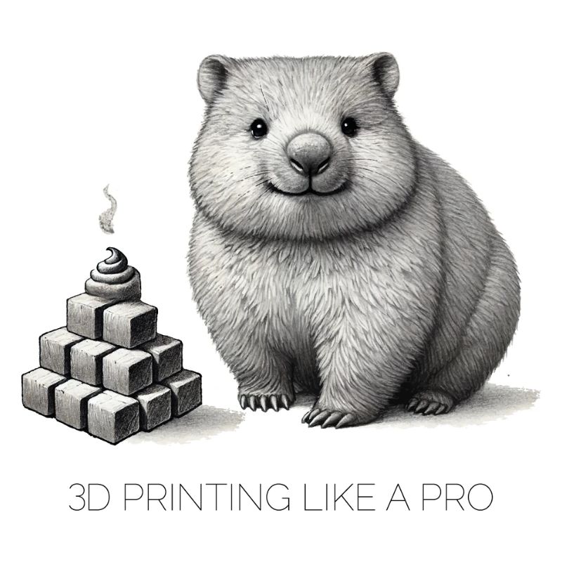 Wombat imprimant en 3D comme un Pro Cubic caca drôle