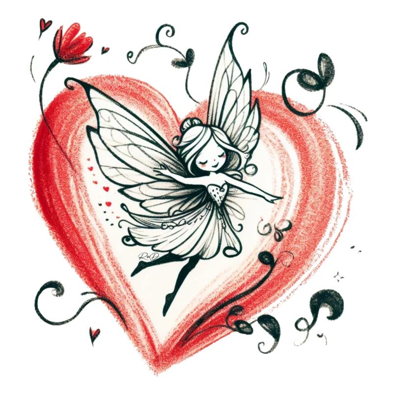 Fairy Drawing Heart