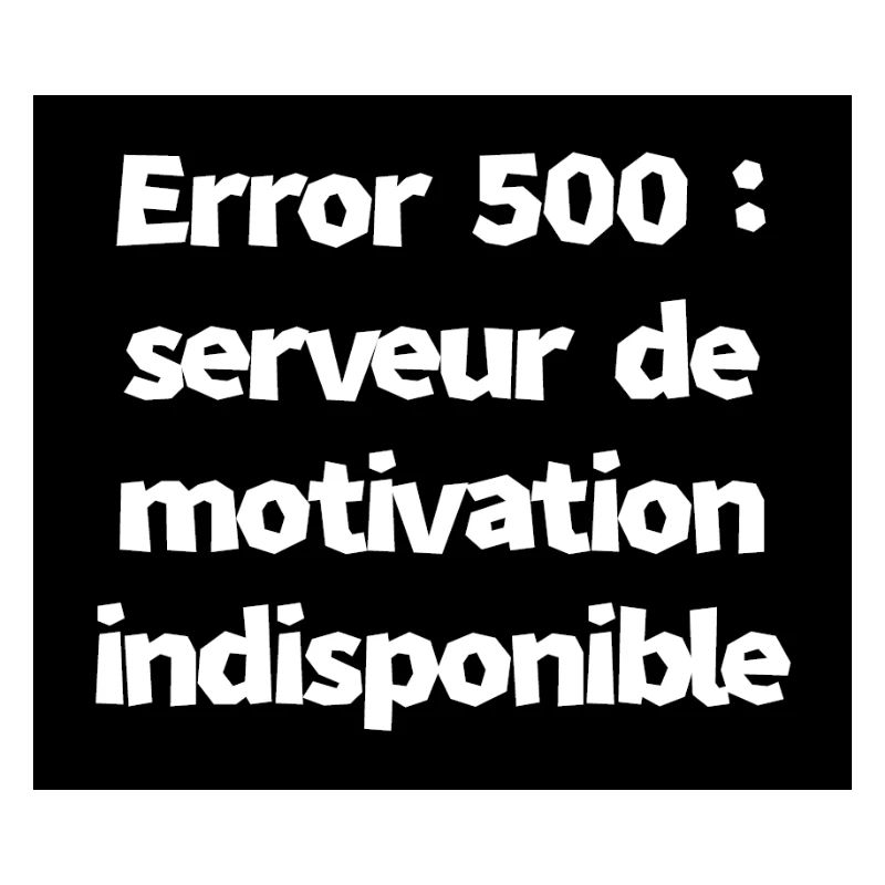 Error 500 : serveur de motivation indisponible