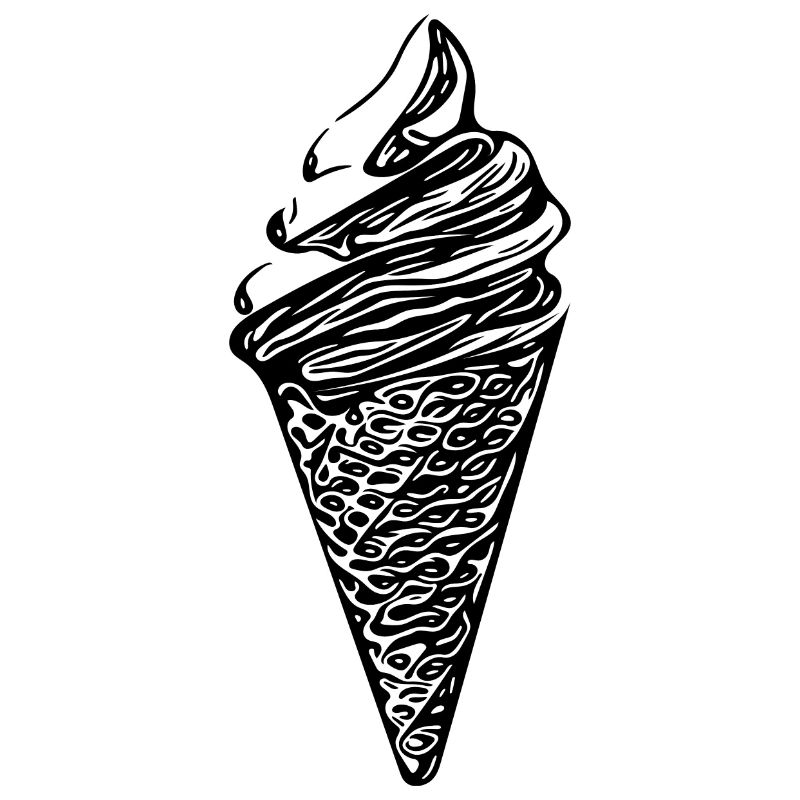 Cooles Softeis in Waffel